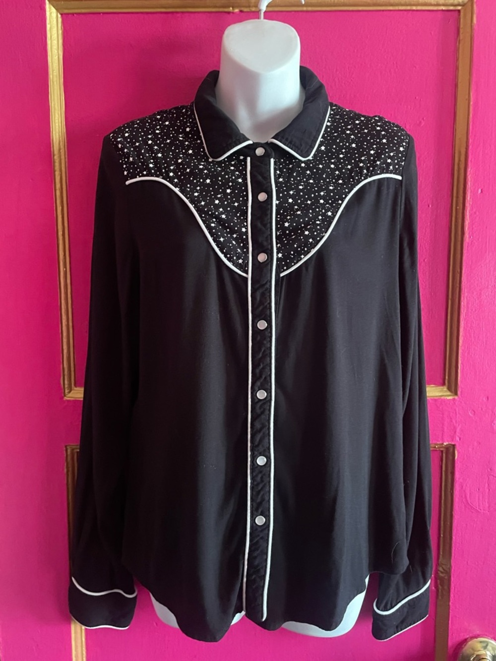 Idyllwind fueled by Miranda Lambert black Western shirt with Stars size L